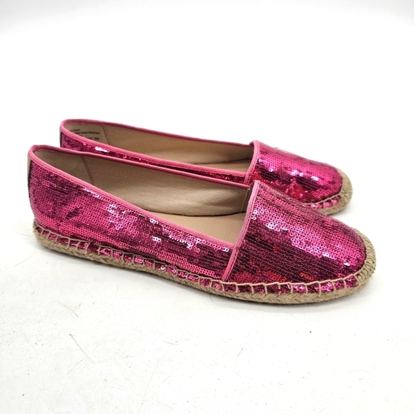 Franco Sarto The Artist Collection Women\'s Fuchsia Sequin Espadrille Size 9m